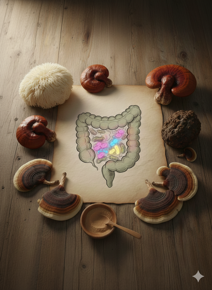 champignon adaptogene digestion